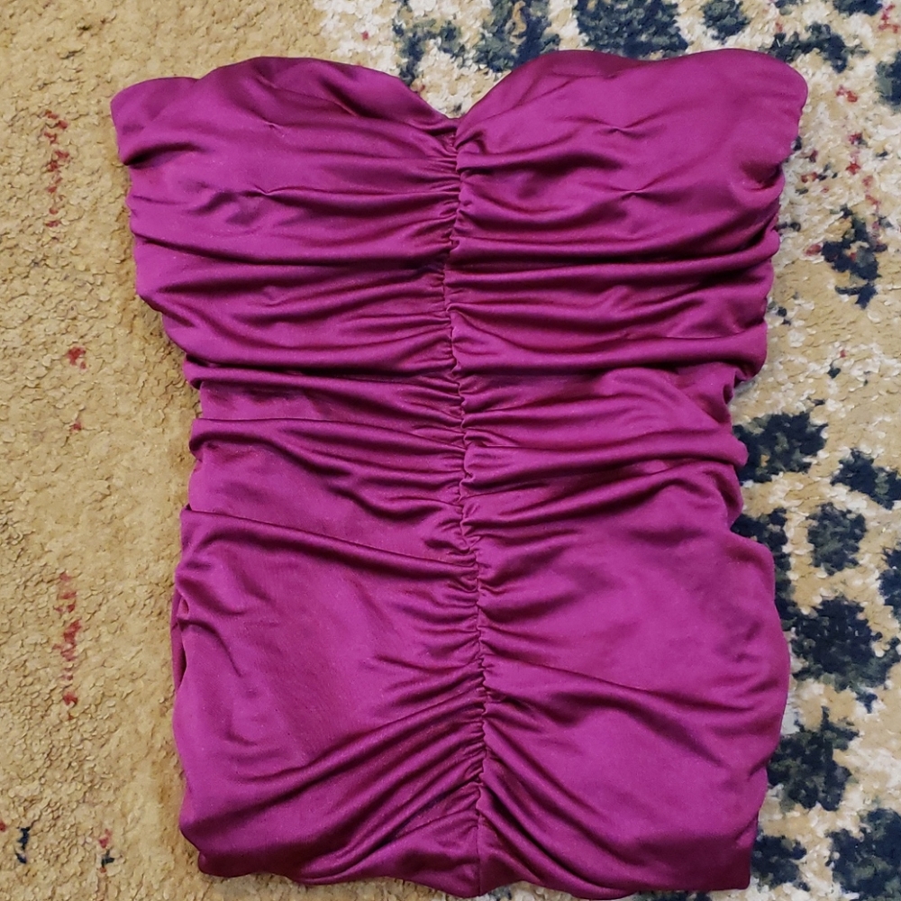 Express purple strapless top